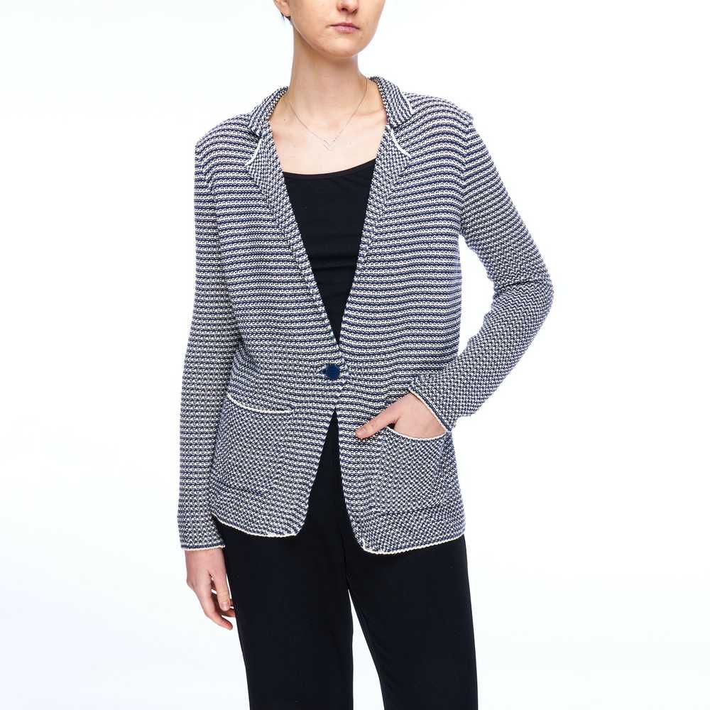 Max & Co. MAX&CO Knit Blazer Jacket Navy Striped … - image 2