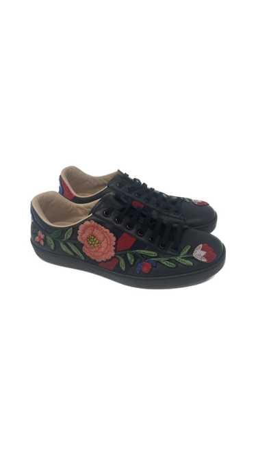 Gucci Embroidered Floral Ace Black Sneaker