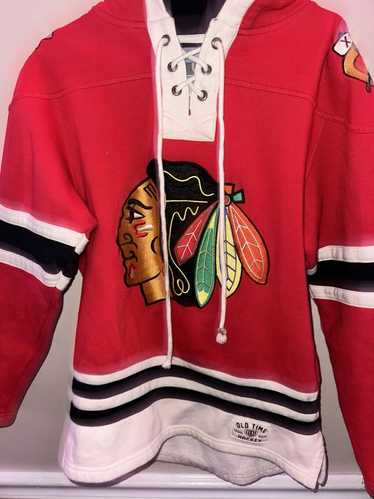 Old School Chicago Blackhawks Hoodie Sweatshirt ZipUp NHL Women's Size  Small dc7