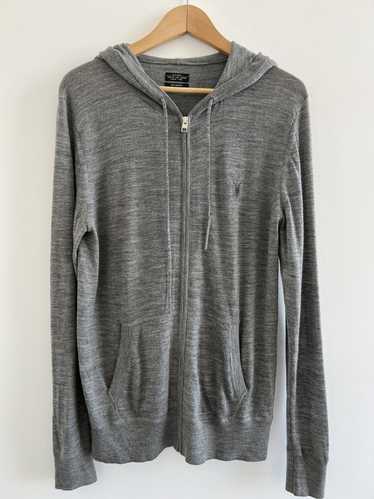 Allsaints Merino wool zip-up hoodie