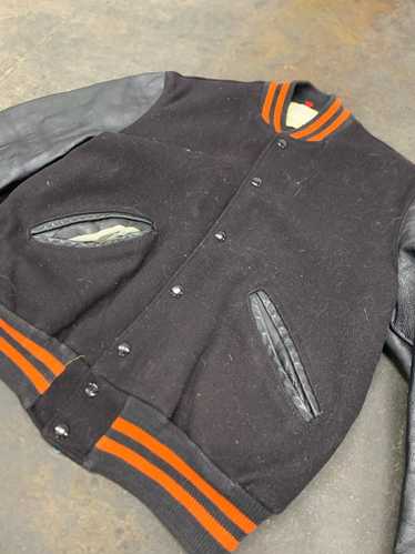 Vintage Vintage 1980s Black n Orange Varsity Jacke
