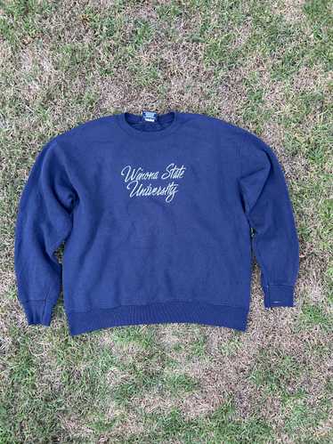 Vintage Navy Blue Vintage College Crewneck - image 1