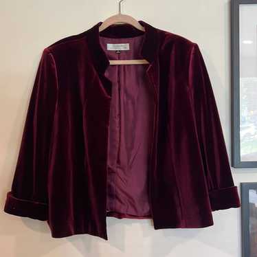 Elie Tahari Tahari ASL Open-Front Velvet Jacket, … - image 1