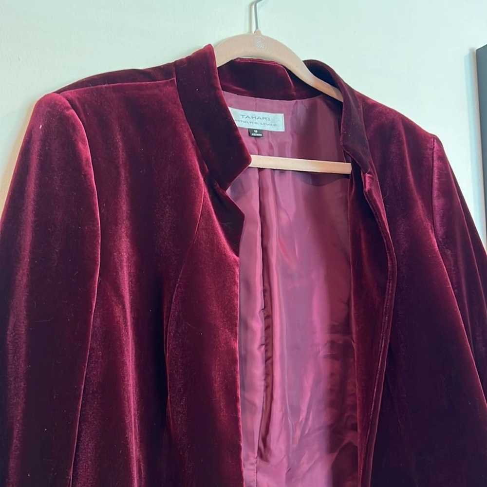 Elie Tahari Tahari ASL Open-Front Velvet Jacket, … - image 2