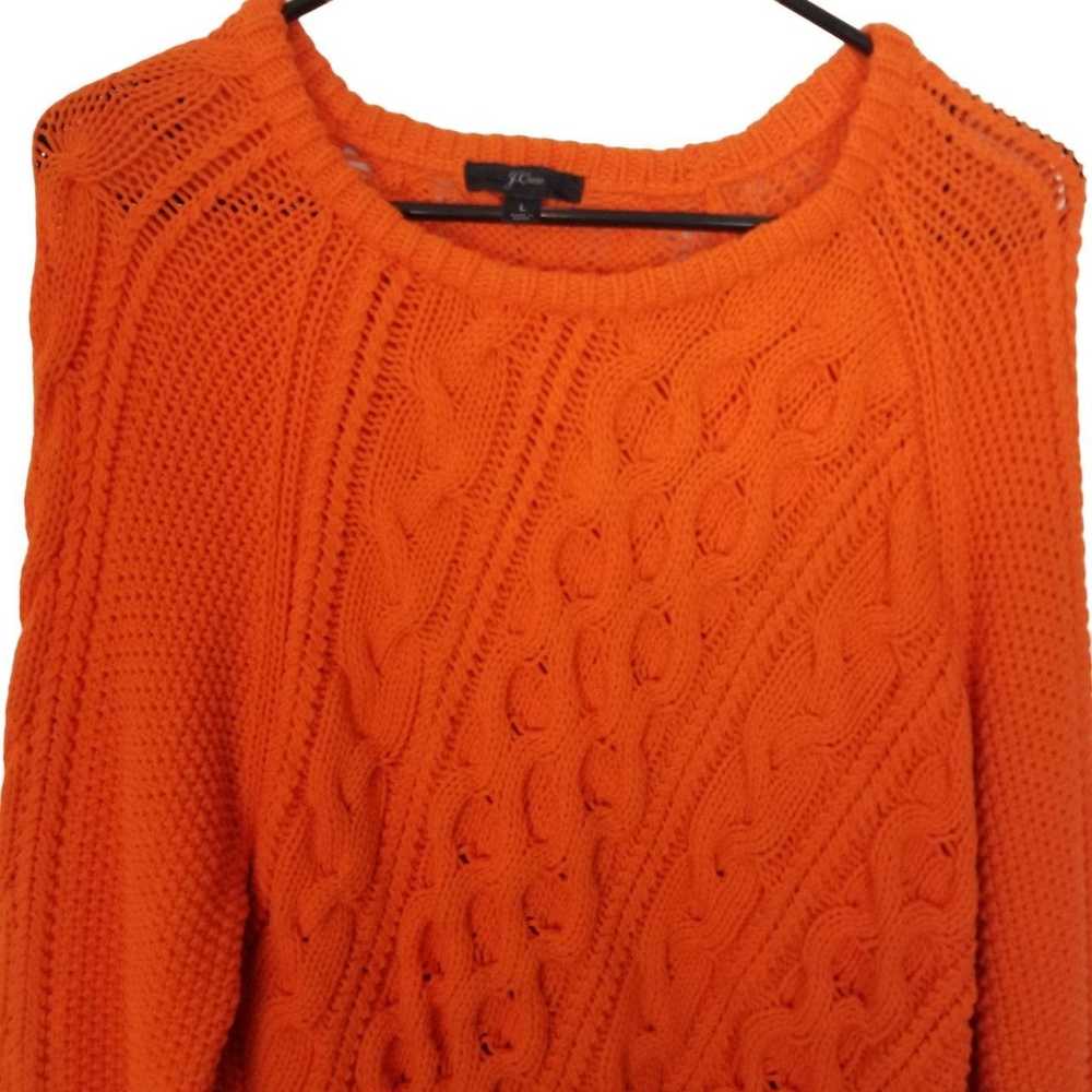 J.Crew J. Crew Womens L Orange Long Sleeves Diago… - image 3