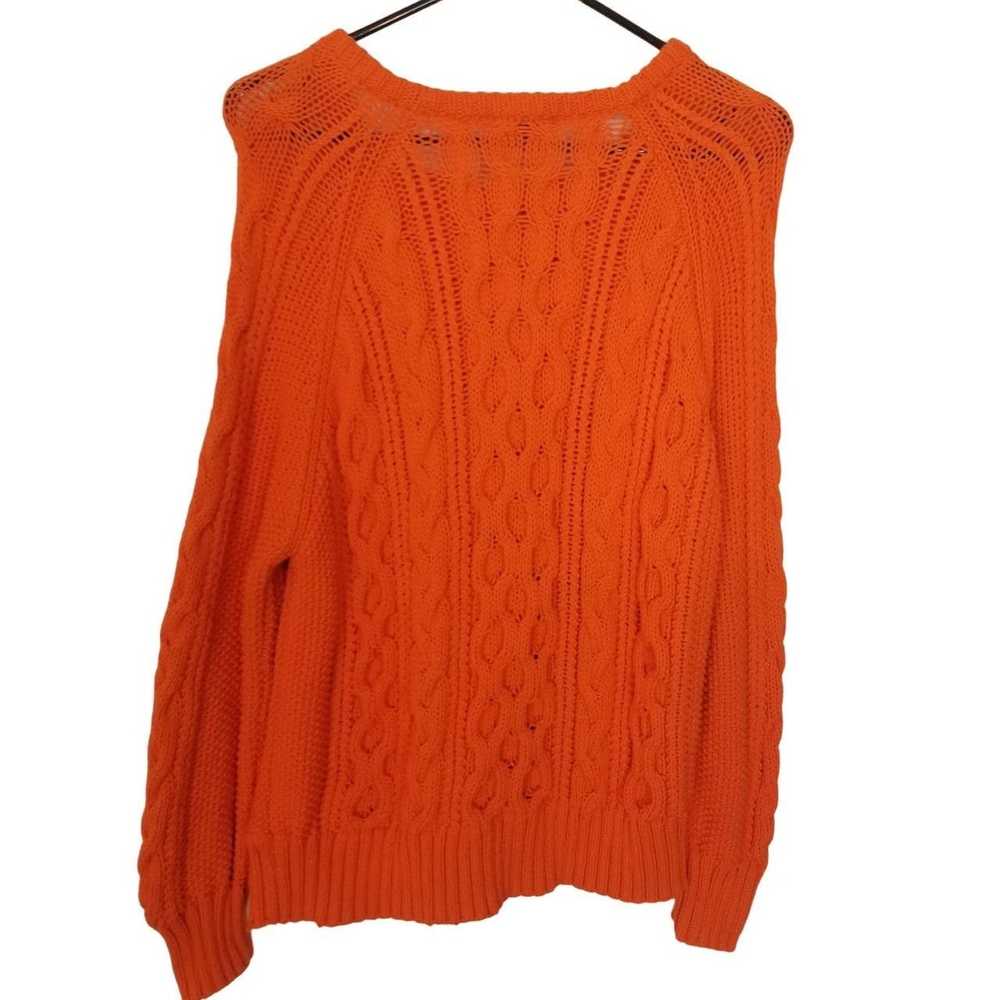 J.Crew J. Crew Womens L Orange Long Sleeves Diago… - image 9