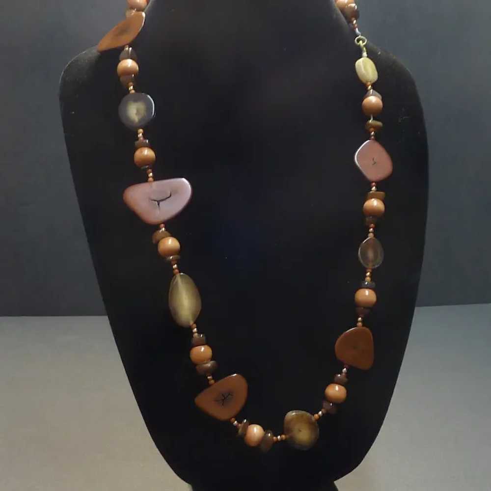 Earth Tone Beaded Necklace - image 4