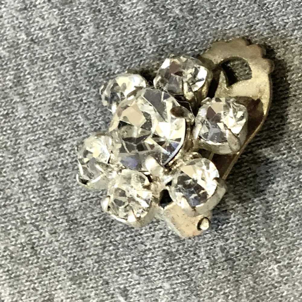 Gorgeous Austrian Flower Crystal Clip-On Earrings - image 2