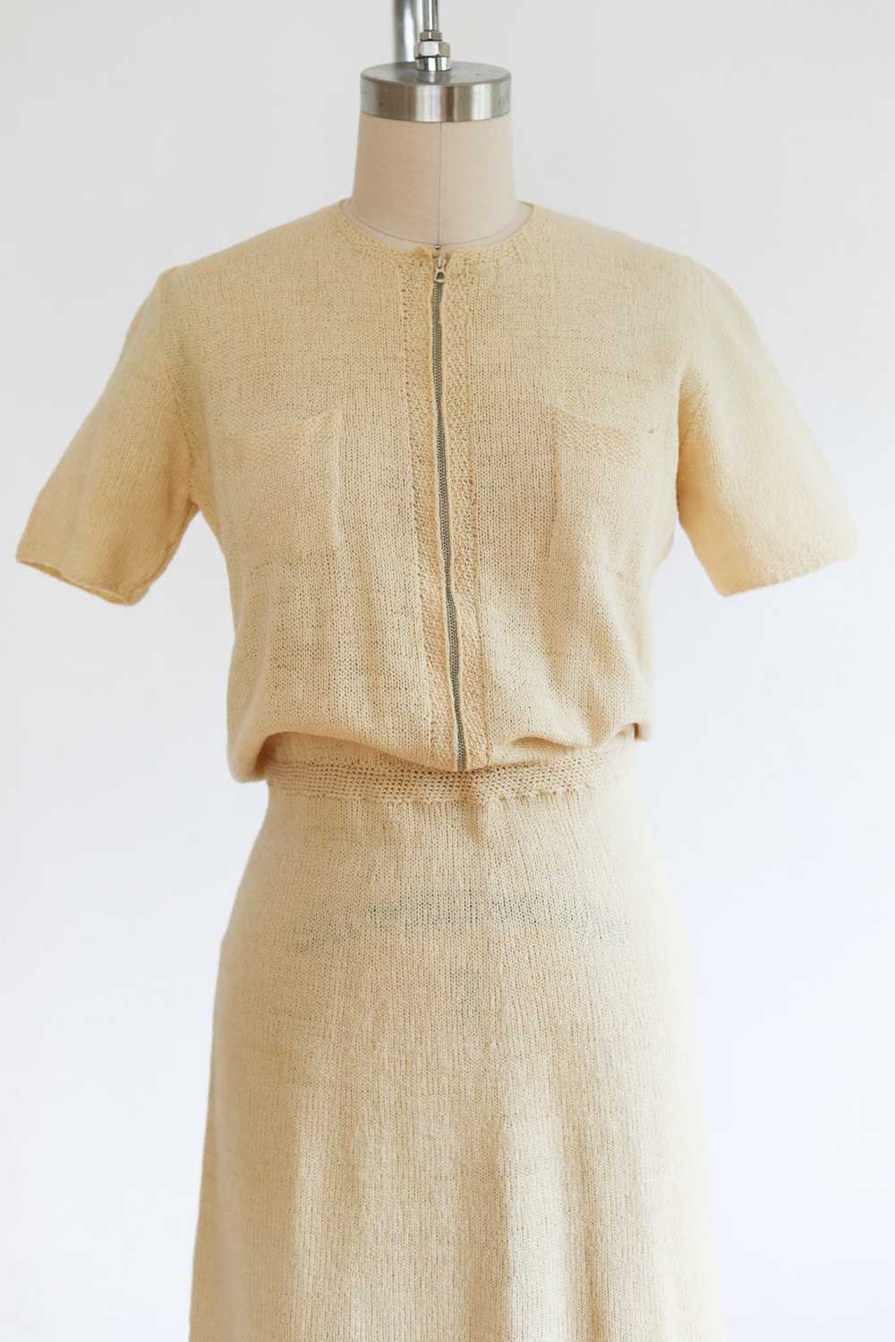 Vintage 1930s Knit Dress - Super Sweetie-Pie Hand… - image 4