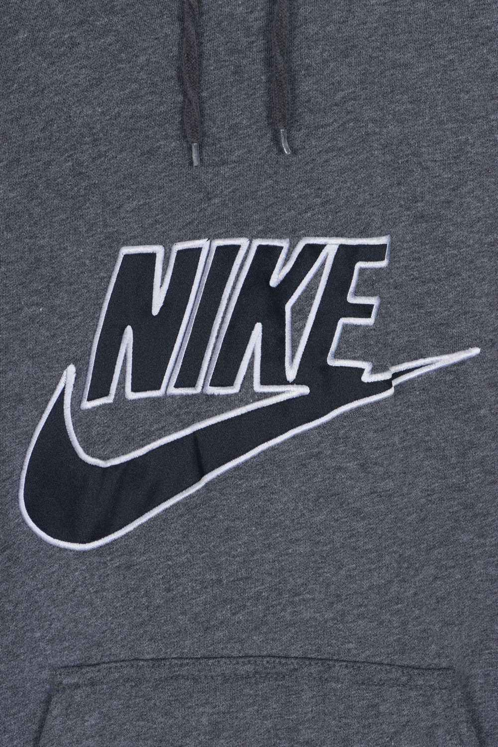 NIKE Centre Swoosh Logo Dark Grey Hoodie (M) - Gem