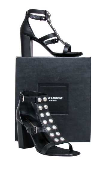 Yves Saint Laurent - Black Studded Front Strappy P