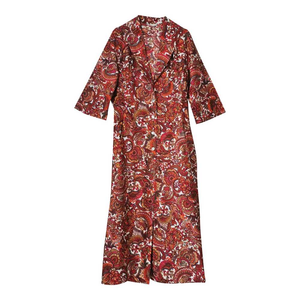 Long cotton dress - Cashmere print long dress Sli… - image 1