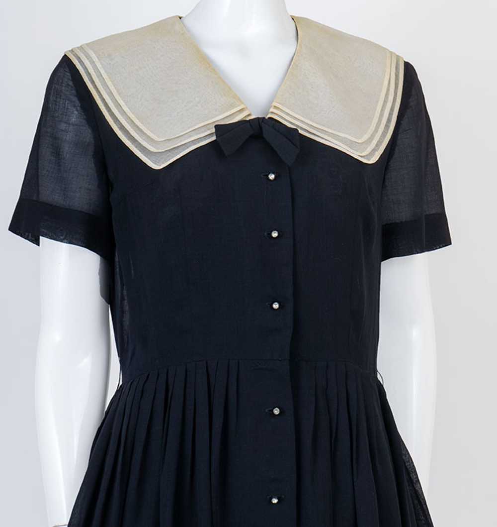 Black Sheer 1950s Shirtmaker - image 3