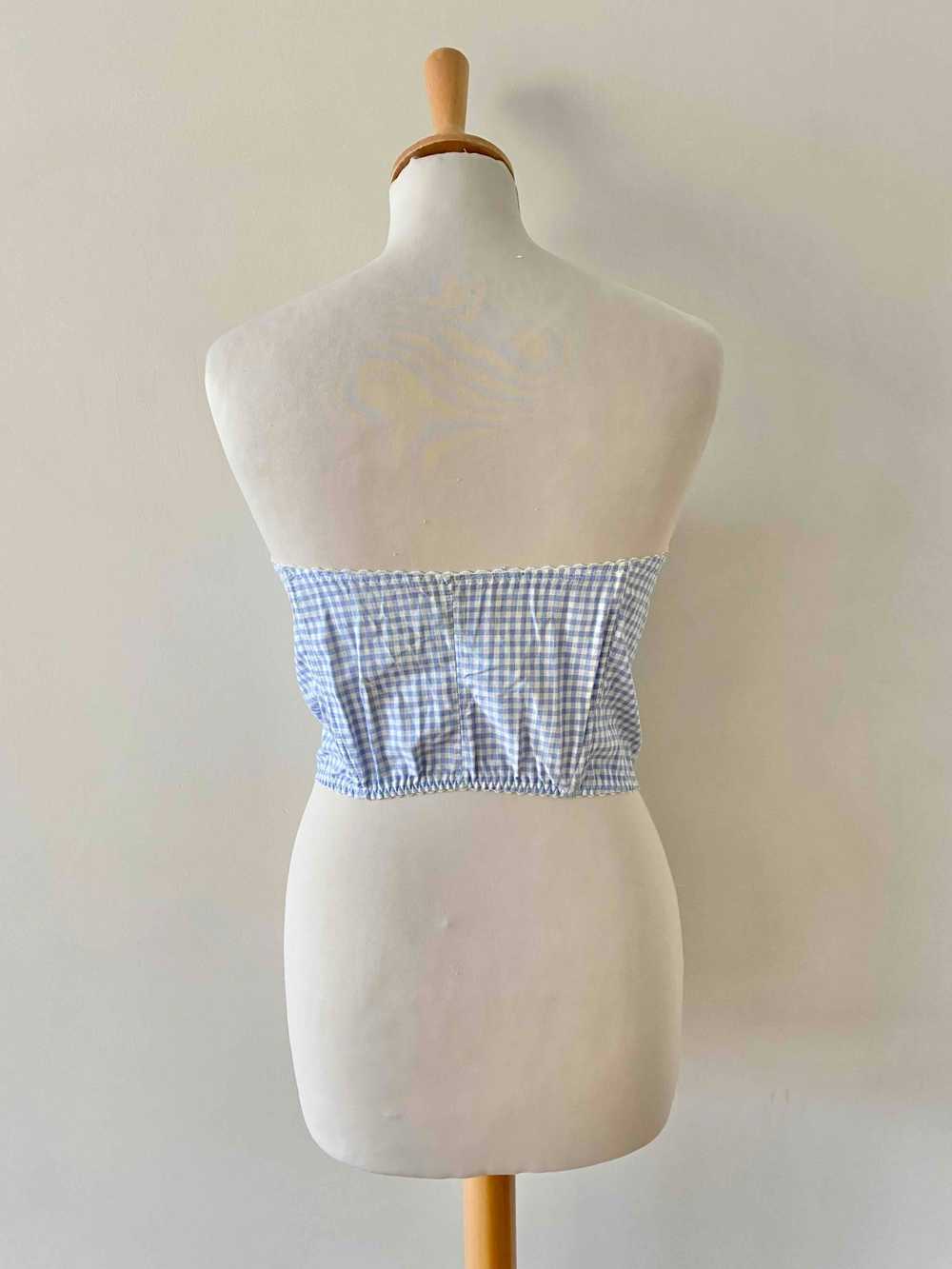 Gingham Bustier Corset - Bustier Gingham corset, … - image 5