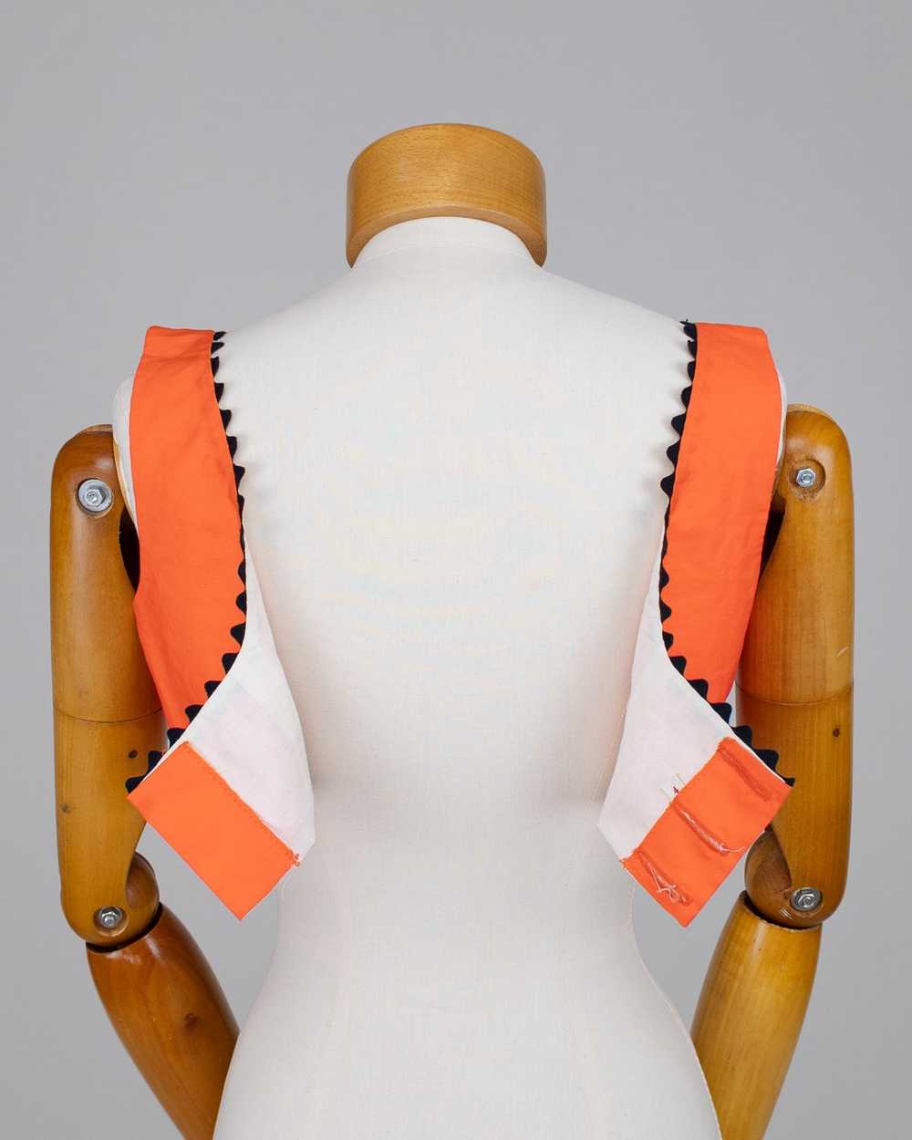 Cotton bra - Orange cotton bra top with rickrack … - image 6