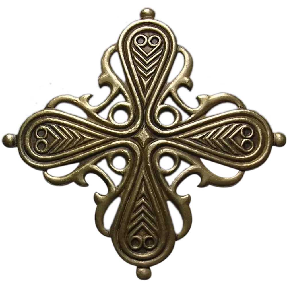 Marked Finnish Bronze Brooch by Kalevala Koru - image 1