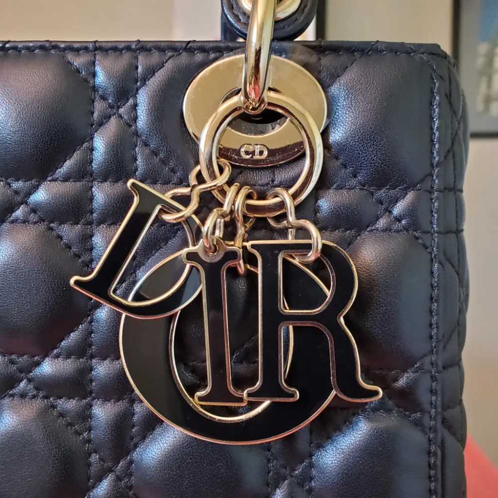 Dior Lady Dior leather handbag - image 6