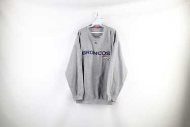 Vintage 90s Grey Lee Sport Denver Broncos NFL Spell-Out Sweatshirt - E