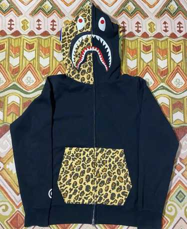 Bape LEOPARD CAMO SHARK FULL ZIP HOODIE