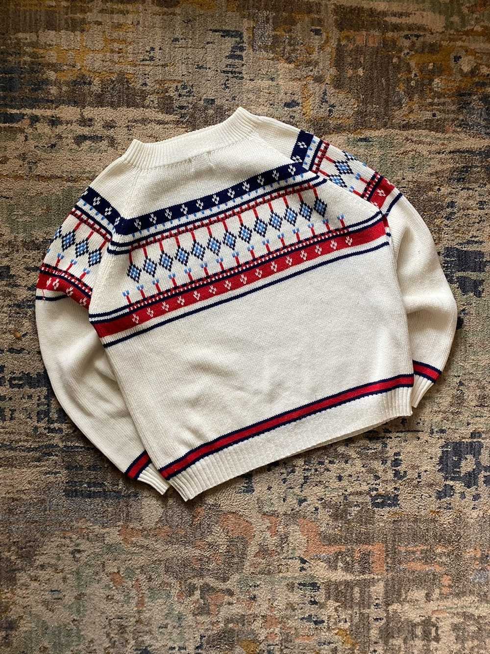 Vintage 1970’s Montgomery ward abstract sweater - image 4