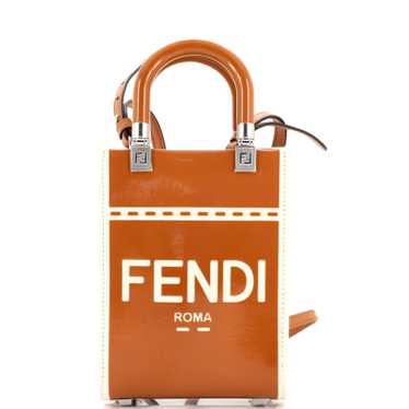 FENDI Mini Sunshine Plexiglass Technical Fabric Vitello Ceylon Shopper