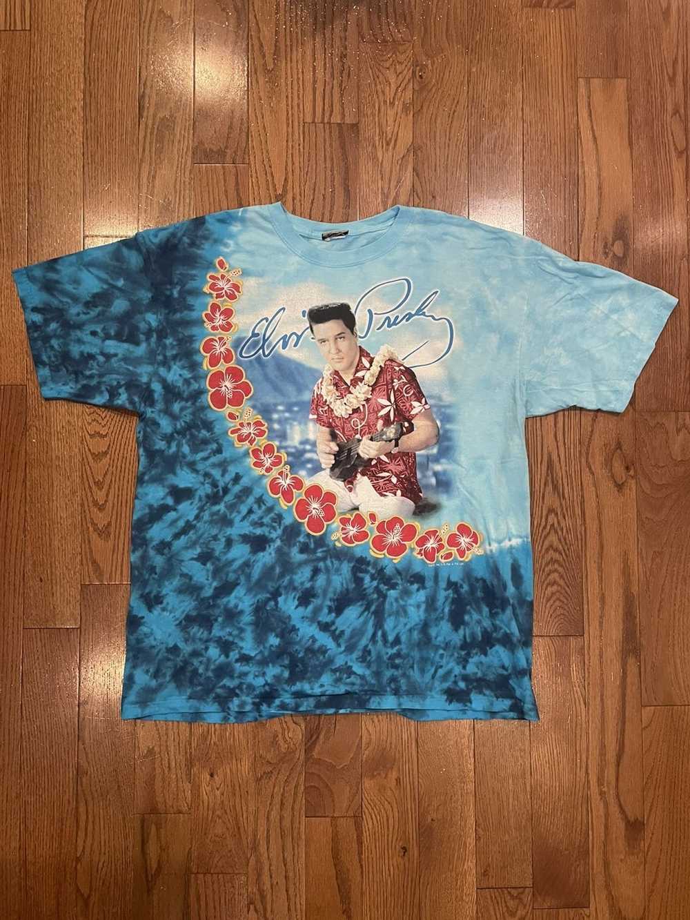 Liquid Blue 2000s Elvis Presley Liquid Blue Shirt - image 1