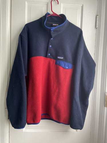 Patagonia Blue and Red Synchilla Pullover