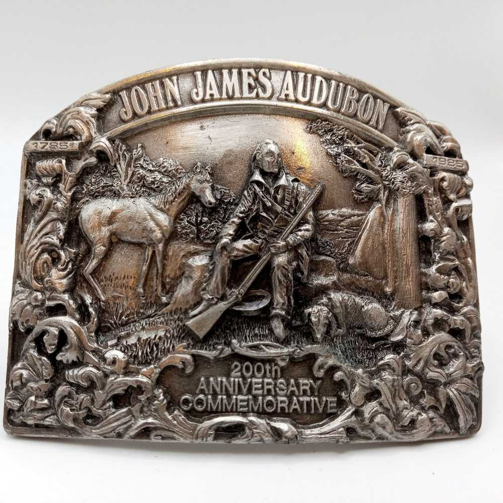 Vintage John James Audubon Belt Buckle 1985 Natur… - image 5