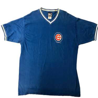 Vintage 80s Chicago Cubs Baseball Polo Shirt The Player Size Med SINGLE  STITCH