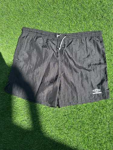Umbro Vintage 90s black nylon umbro shorts