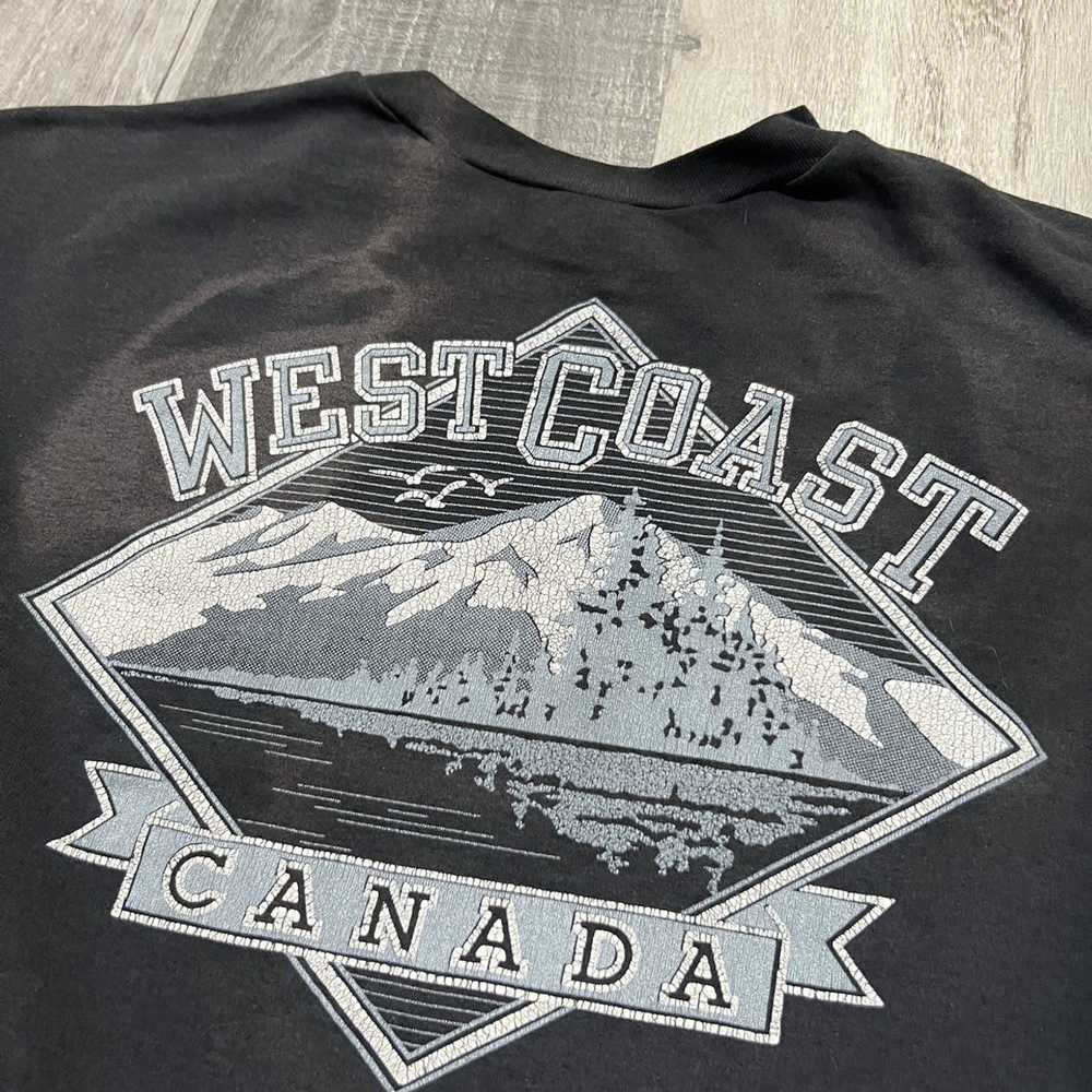 Vintage VTG West Coast Canada 1980s Faded Black M… - image 2