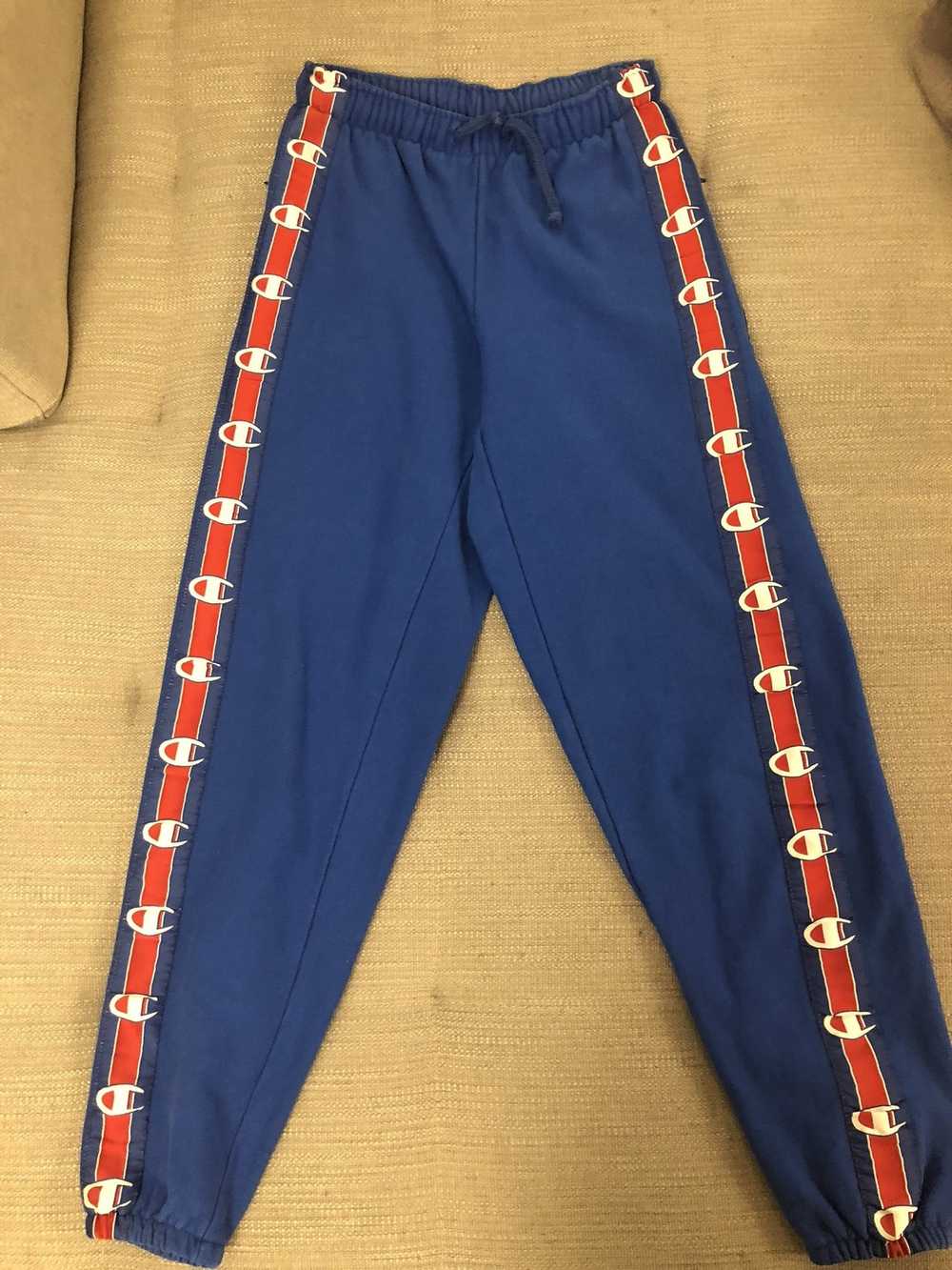 Champion × Vetements Blue Track Pants - image 1