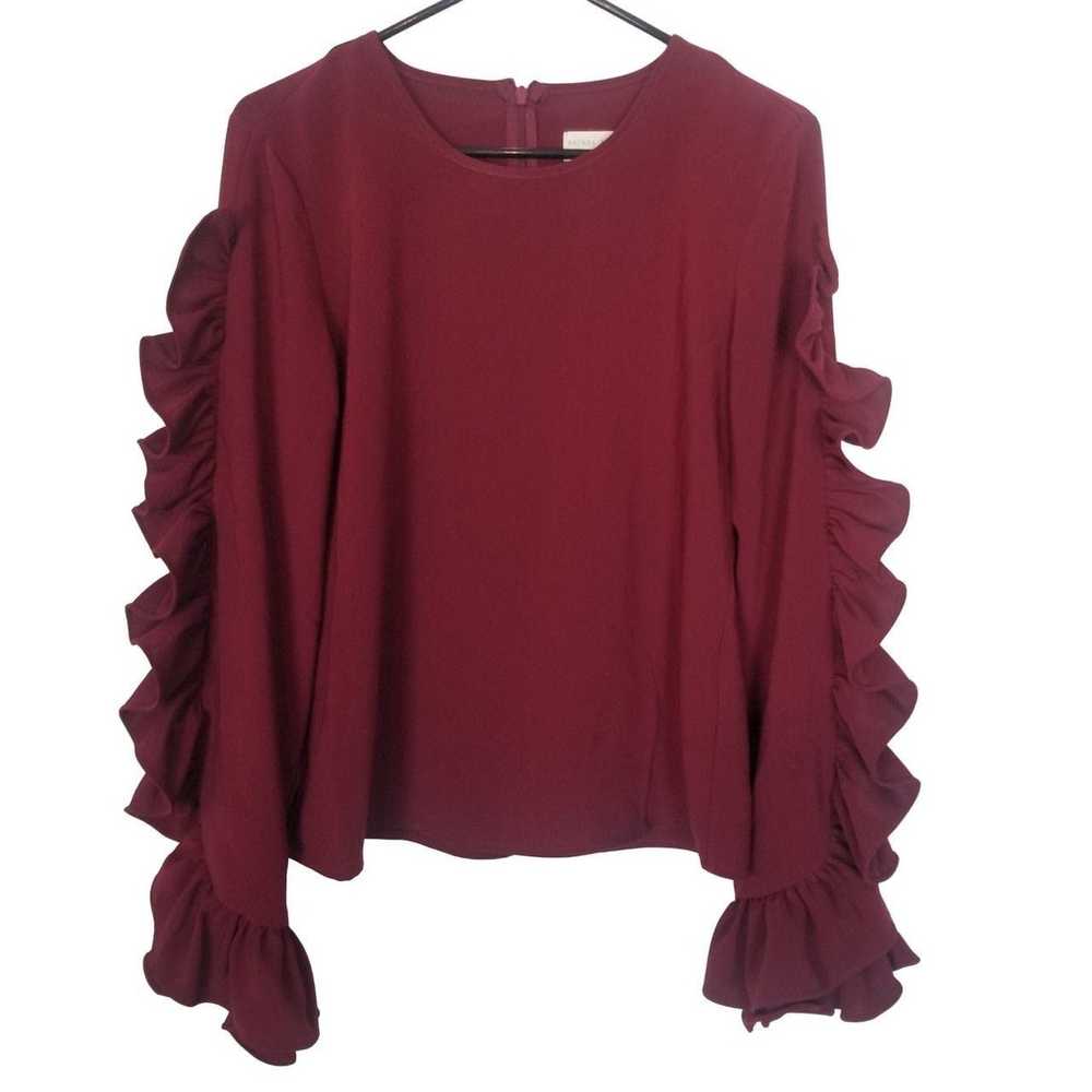 Other Rachel Parcell Womens S Red Crew Neck Long … - image 2