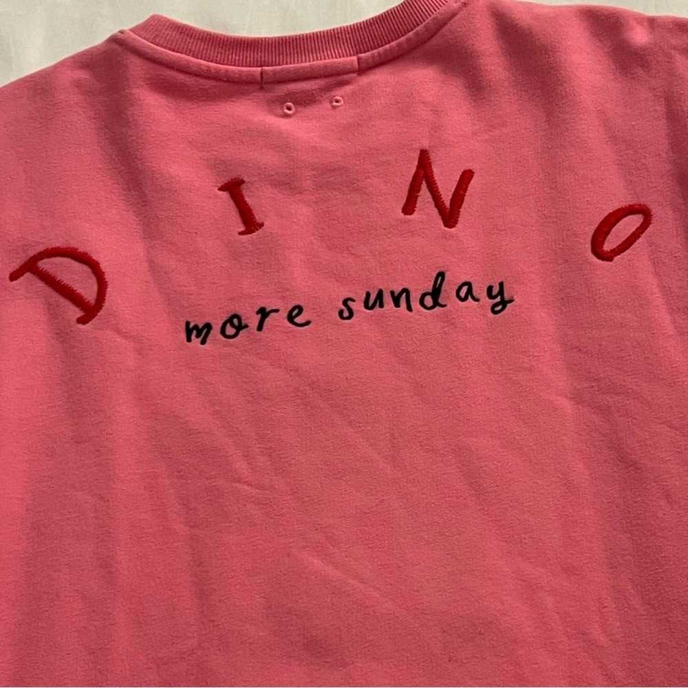 SJYP Korean Streetwear Pink Dino Less Monday More… - image 6