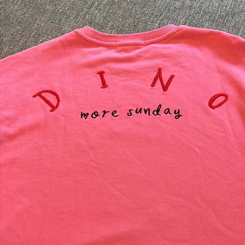 SJYP Korean Streetwear Pink Dino Less Monday More… - image 9