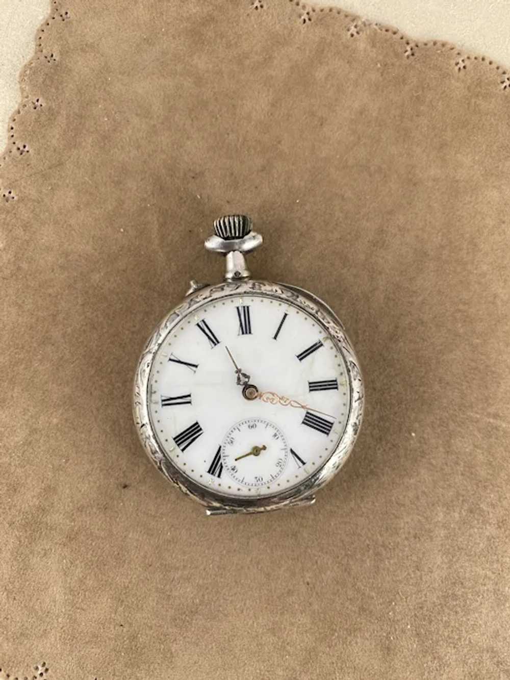 Antique Pocket Watch Cylindre Swiss 10 Rubis 45 m… - image 3