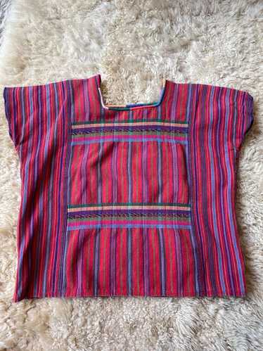 Vintage VTG handwoven striped cotton top (S)