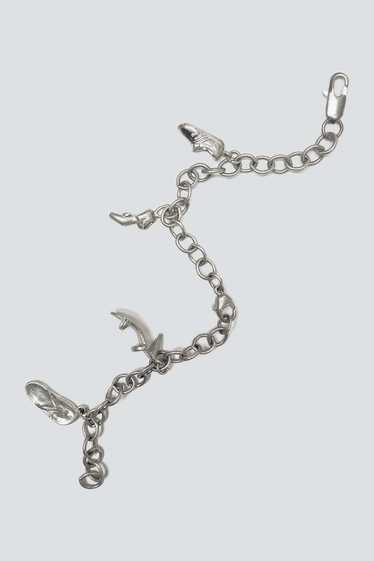 Vintage Shoe Charm Bracelet - Sterling Silver - image 1