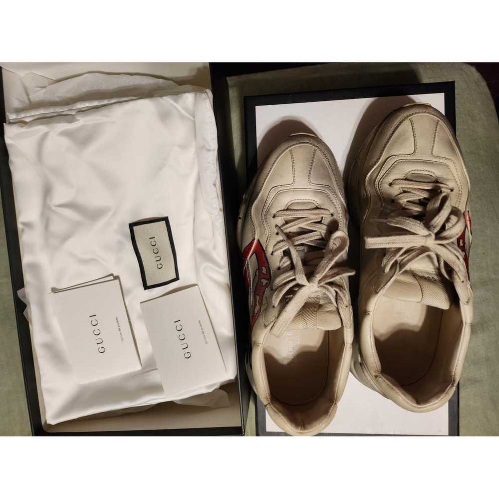 Gucci Rhyton leather trainers - image 10