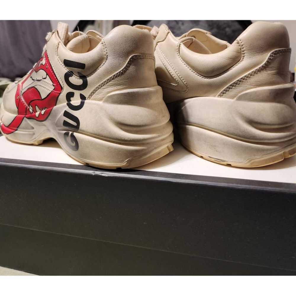 Gucci Rhyton leather trainers - image 5