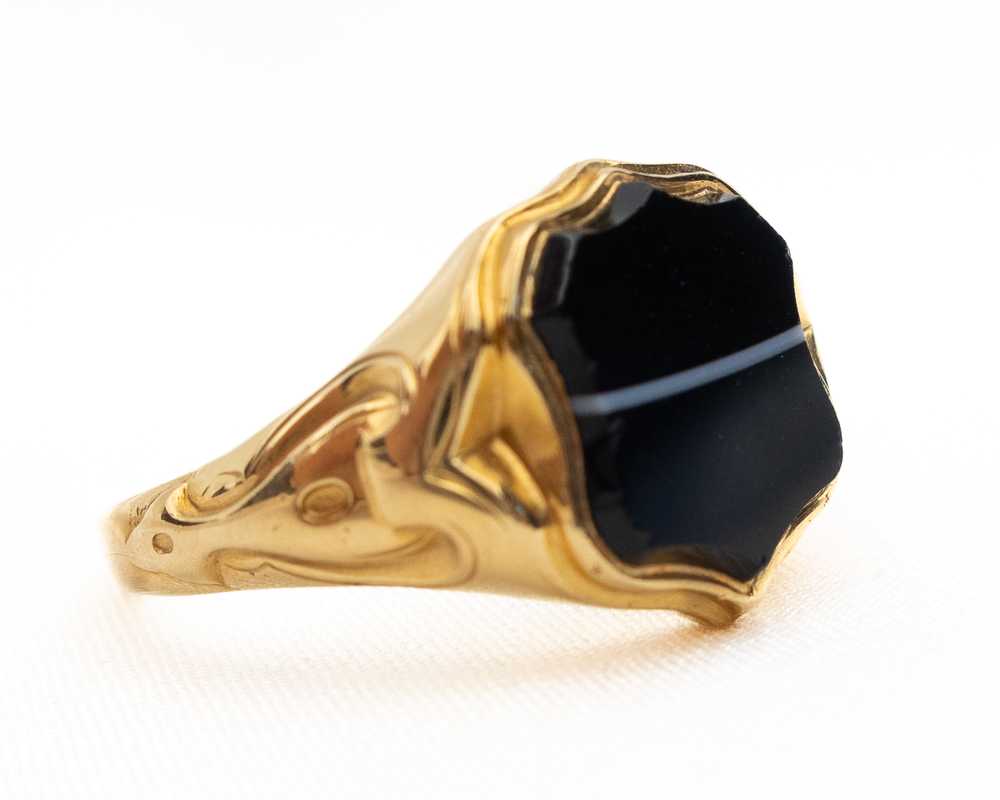 Victorian Banded Agate Ring - image 4
