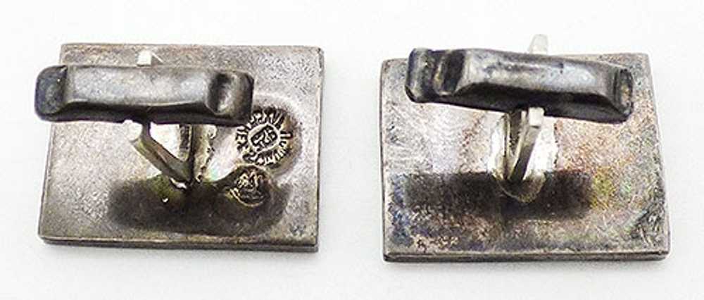 A. Munoz Taxco Sterling Abalone Cuff Links - image 3