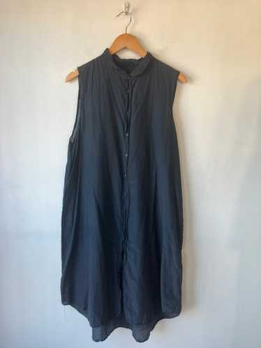 CP Shades Black Sleeveless Cotton & Silk Dress
