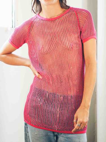 1970s Czech Military Berry Mesh Tee