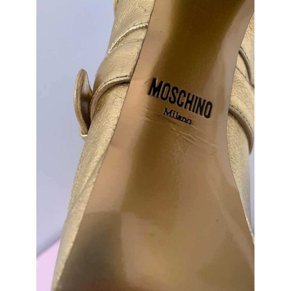 Moschino Leather biker boots - image 10