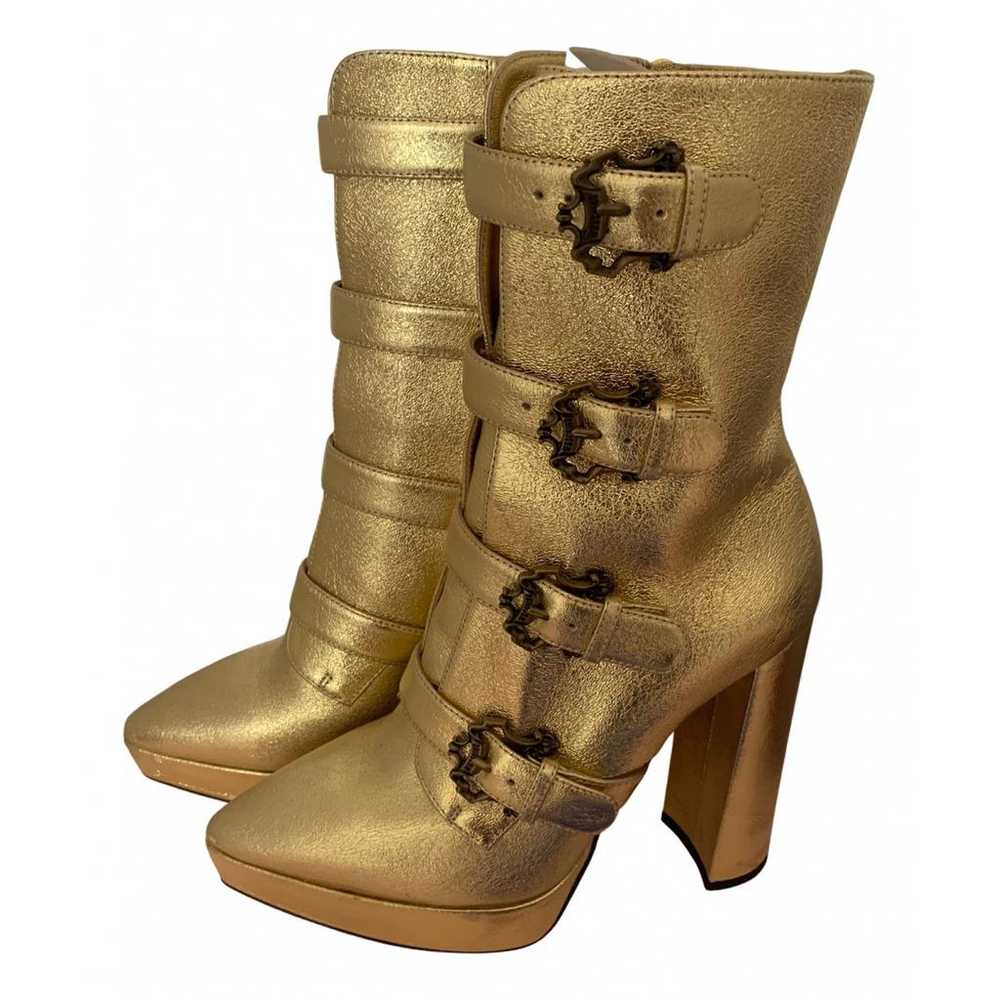 Moschino Leather biker boots - image 1