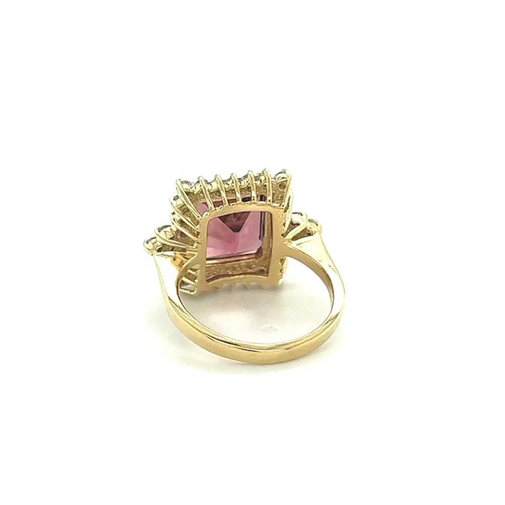 Natural Vivid Pink 7 Carat Radiant Cut Tourmaline… - image 3