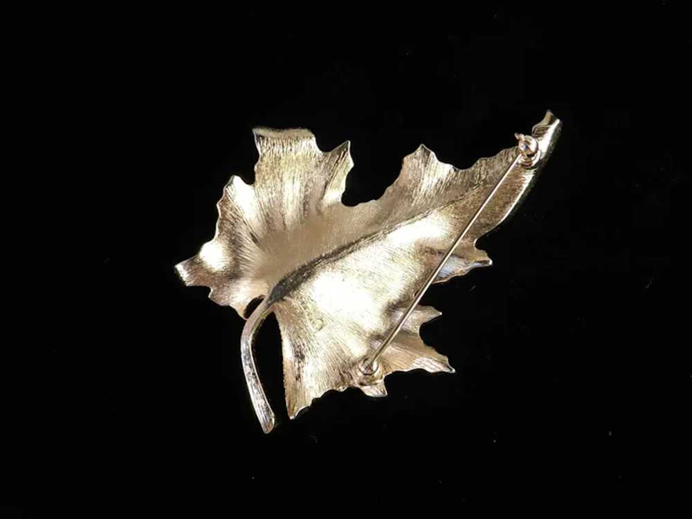 Trifari Maple Leaf Brooch Pin - image 7