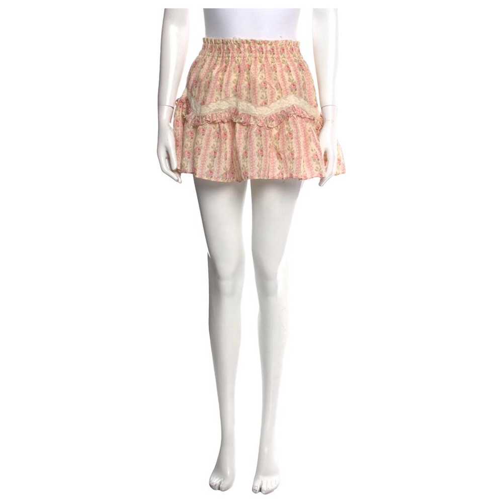 Love Shack Fancy Silk mini skirt - image 1