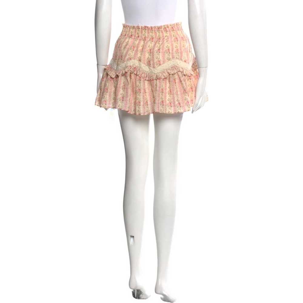 Love Shack Fancy Silk mini skirt - image 2